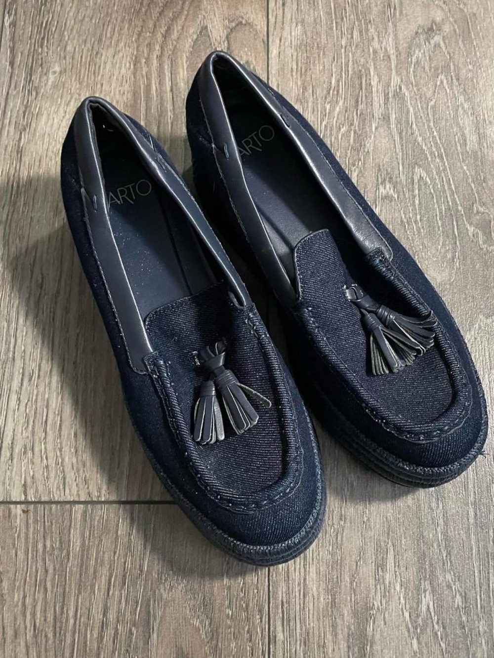 Franco Sarto Navy Tassel Loafers